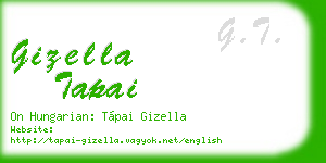 gizella tapai business card